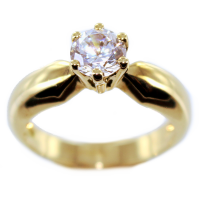 Bague de fiançailles Or Jaune  Serti griffe Noeme 0,65ct 