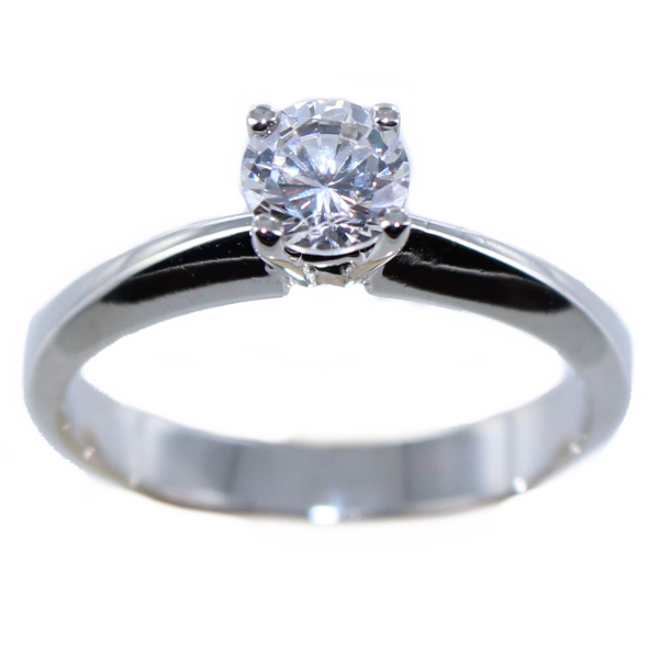 Bague de fiançailles Serti griffe Maud 0,65ct Or Blanc 