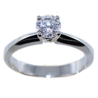 Bague de fiançailles Serti griffe Maud 0,65ct Or Blanc 