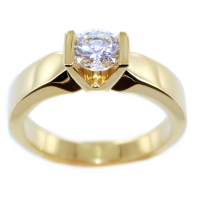 Bague de fiançailles Serti griffe Nymade 0,50ct Or Jaune 