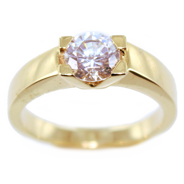 Bague de fiançailles Serti griffe Marcela 0,82ct Or Jaune 