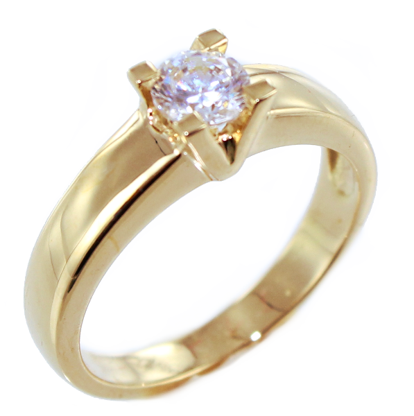 Bague de fiançailles Serti griffe Marianne 0,50ct - Image 2 