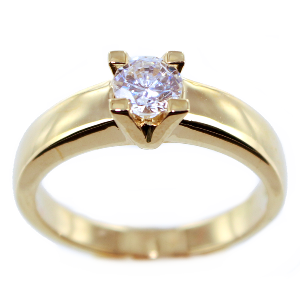 Bague de fiançailles Serti griffe Marianne 0,50ct Or Jaune 