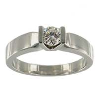 Bague de fiançailles Serti griffe Nymale 0,23ct Or Blanc 