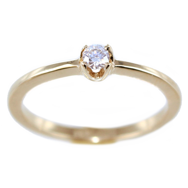 Bague de fiançailles Serti griffe Masa 0,15ct à 0,03ct Or Jaune 