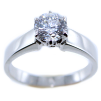 Bague de fiançailles Serti griffe Nolwenn 1,25ct Or Blanc 