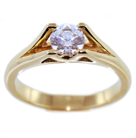 Bague de fiançailles Or Jaune  Serti griffe Mande 0,65ct 