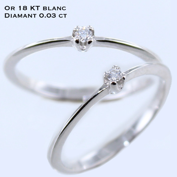 Bague de fiançailles Serti griffe Masa 0,15ct à 0,03ct - Image&nbsp;3 