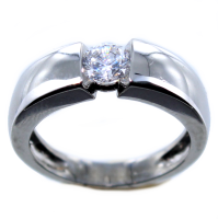 Bague de fiançailles Or Blanc  Serti suspendu Marlie 0,50ct 