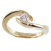 Bague de fiançailles Or Jaune  Serti suspendu Melissa 0,23ct 