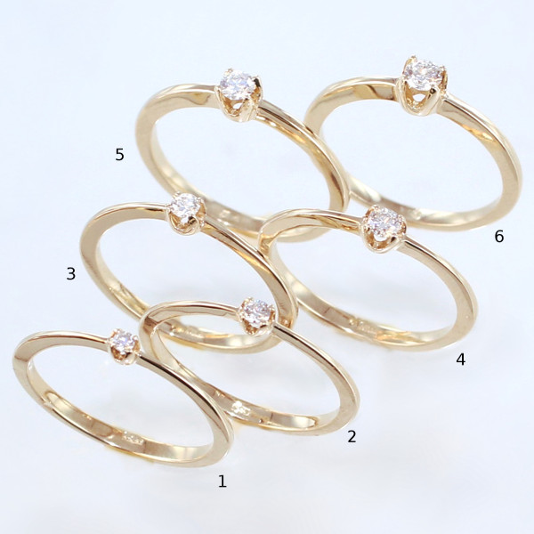 Bague de fiançailles Serti griffe Masa 0,15ct à 0,03ct - Image&nbsp;4 