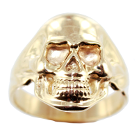 Bague Or Jaune Tête de mort - Taille 2 