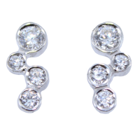 Boucles d'oreilles Or Blanc Elia 