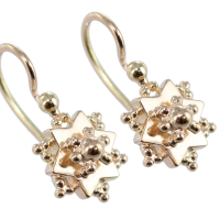 Boucles d'oreilles Or 18 K Rose Bouton d'or rose 