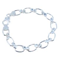 Bracelet Argent Coeur à coeur 