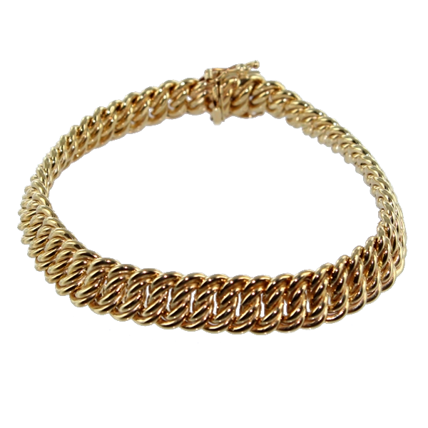 Bracelet Or Jaune Maille Américaine Tressy I 