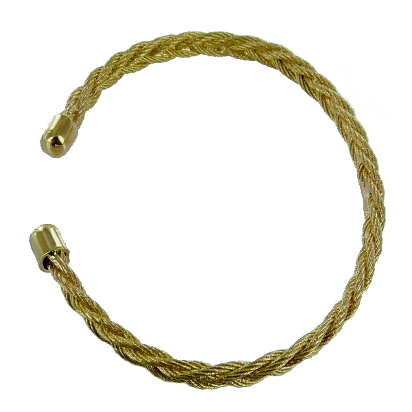 Bracelet Or Jaune Tresse 