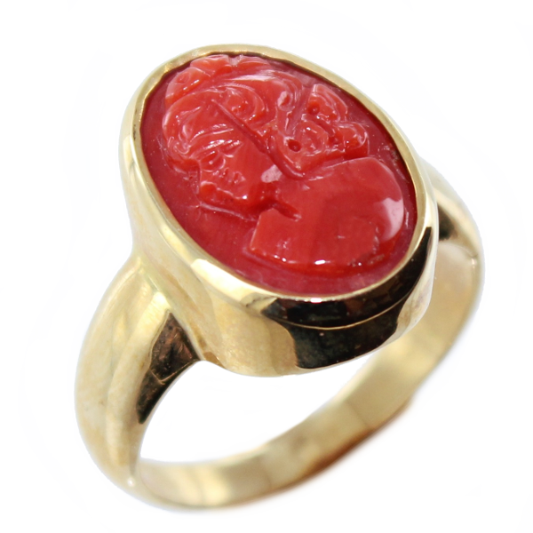 Bague Camée - La dame rouge - Image 2 