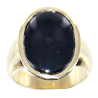 Chevalière Or Jaune Onyx Evoise 