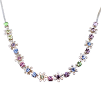 Collier Argent Rosy 