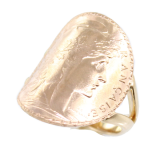 Bague Monture double jonc lisse Pièce Marianne 20 francs INCLUSE - Image 4 