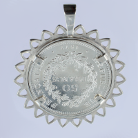 Pendentif Monture Lotus pièce de 50 francs argent - Image 2 