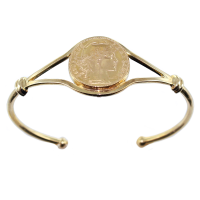 Bracelet Monture demi cercle pièce 20 Francs or Or Jaune 