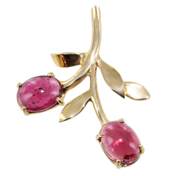 Pendentif Or Jaune Bourgeons 28mm 