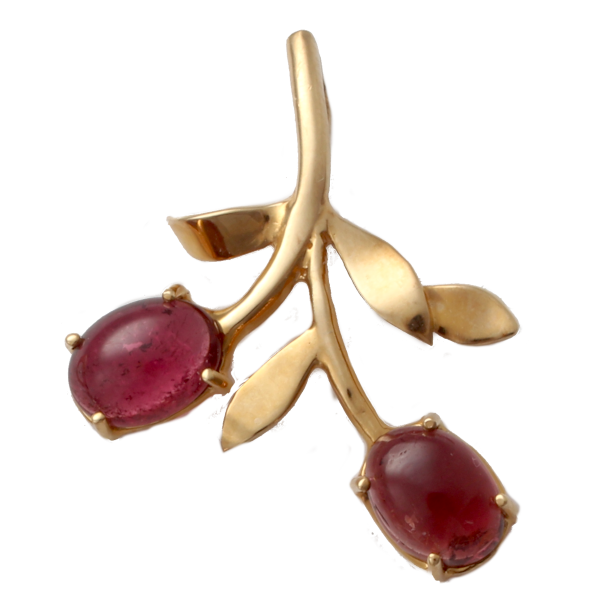 Pendentif Or Jaune Bourgeons 28mm 