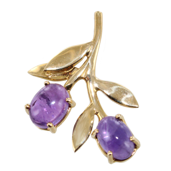 Pendentif Or Jaune Bourgeons 23mm 