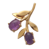 Pendentif Or Jaune Bourgeons 23mm 