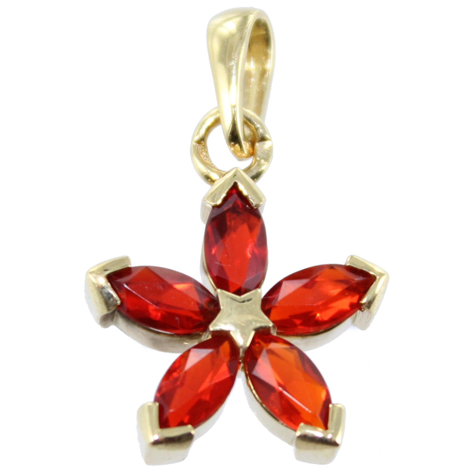 Pendentif Or Jaune Fleur solaire 