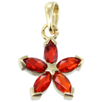 Pendentif Or Jaune Fleur solaire 