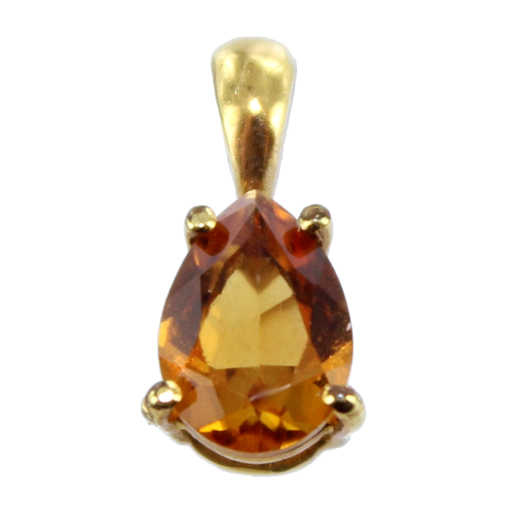 Pendentif Or Jaune Pera 7x5 Cognac 