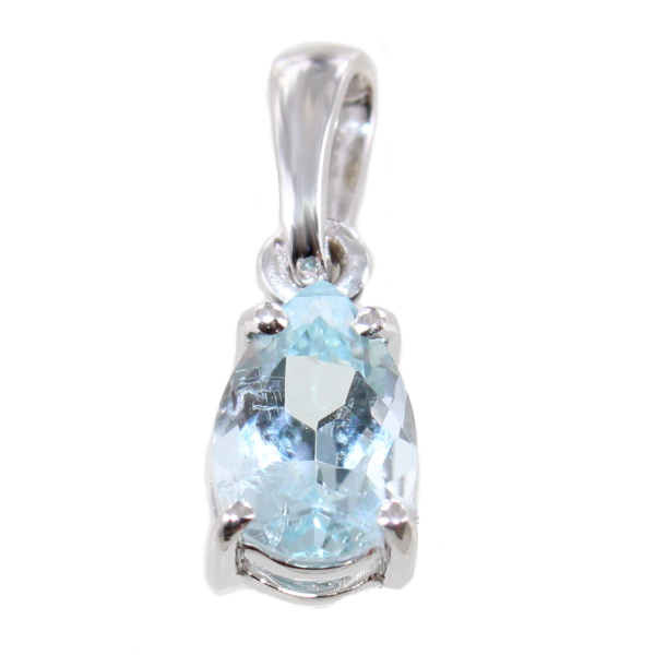 Pendentif Or Blanc Pera 9x6 Goutte d'eau 