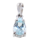 Pendentif Or Blanc Pera 9x6 Goutte d'eau 