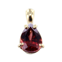 Pendentif Or Jaune Pera 8x6 Rouge flamme 