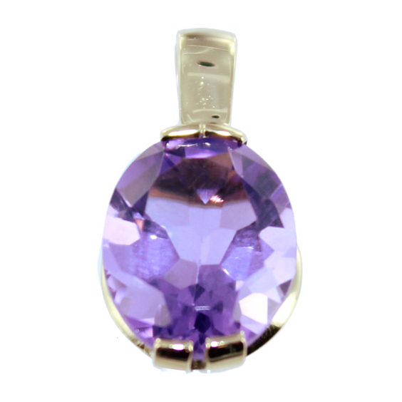 Pendentif Or Jaune Lovale 11x9 Ultra Violet 