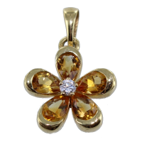 Pendentif Or Jaune Foliole 