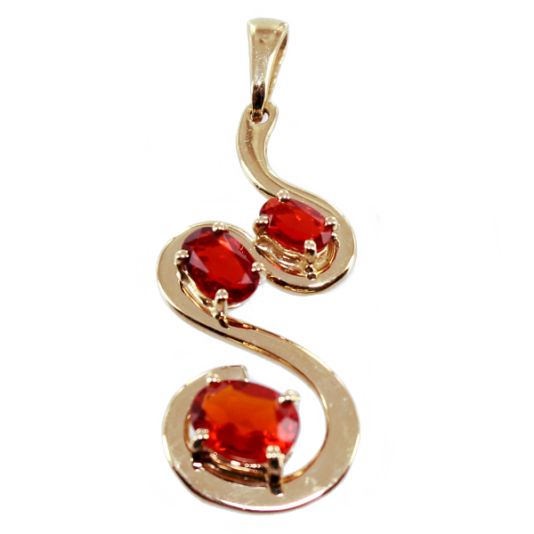 Pendentif Or Jaune Coquelicot 