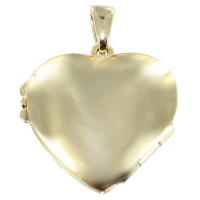 Pendentif Or Jaune Cassolette Coeur - 25 x 25 mm 