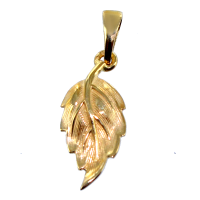 Pendentif Or Jaune Feuille 