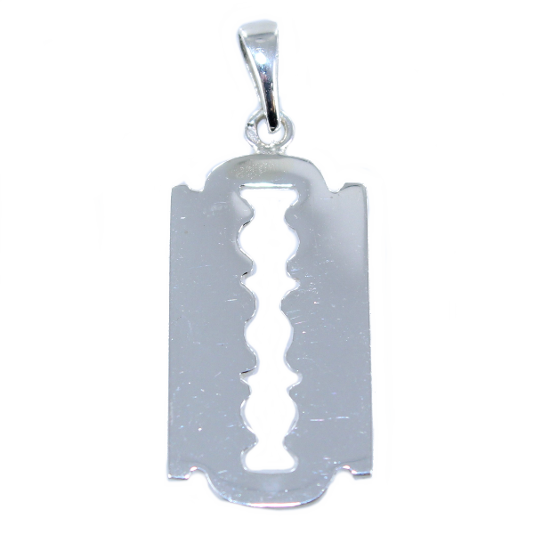 Pendentif Argent Lame de rasoir - Taille 2 