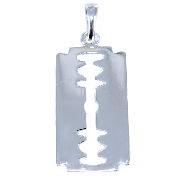 Pendentif Argent Lame de rasoir - Taille 3 