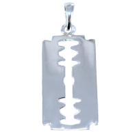 Pendentif&nbsp;Argent&nbsp;Lame de rasoir - Taille 3 