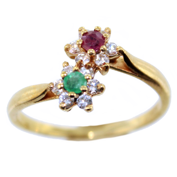 Bague Plaqué Or Florava - T54 