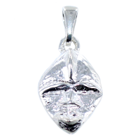 Pendentif Argent Masque africain Kongo 