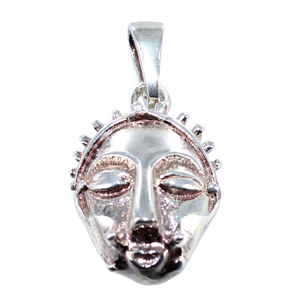 Pendentif Argent Masque africain Ngala 