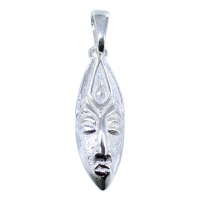 Pendentif Argent Masque africain Zandé 