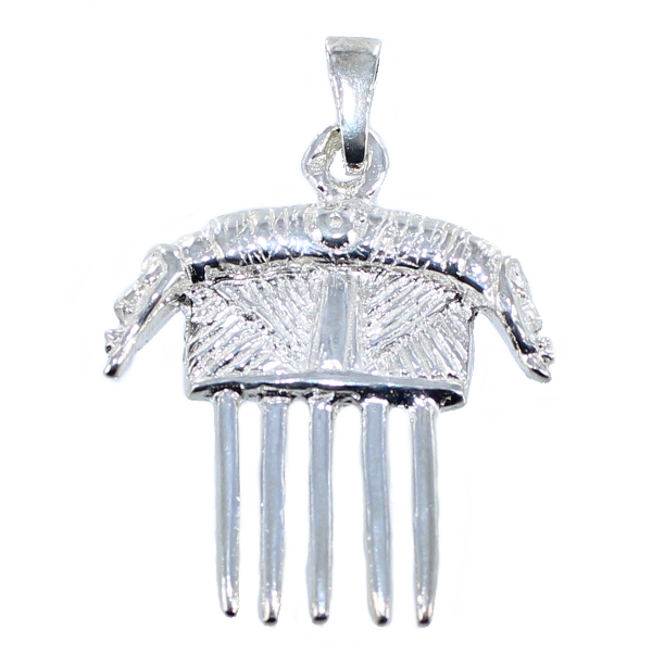 Pendentif Argent Peigne africain Tswanas 